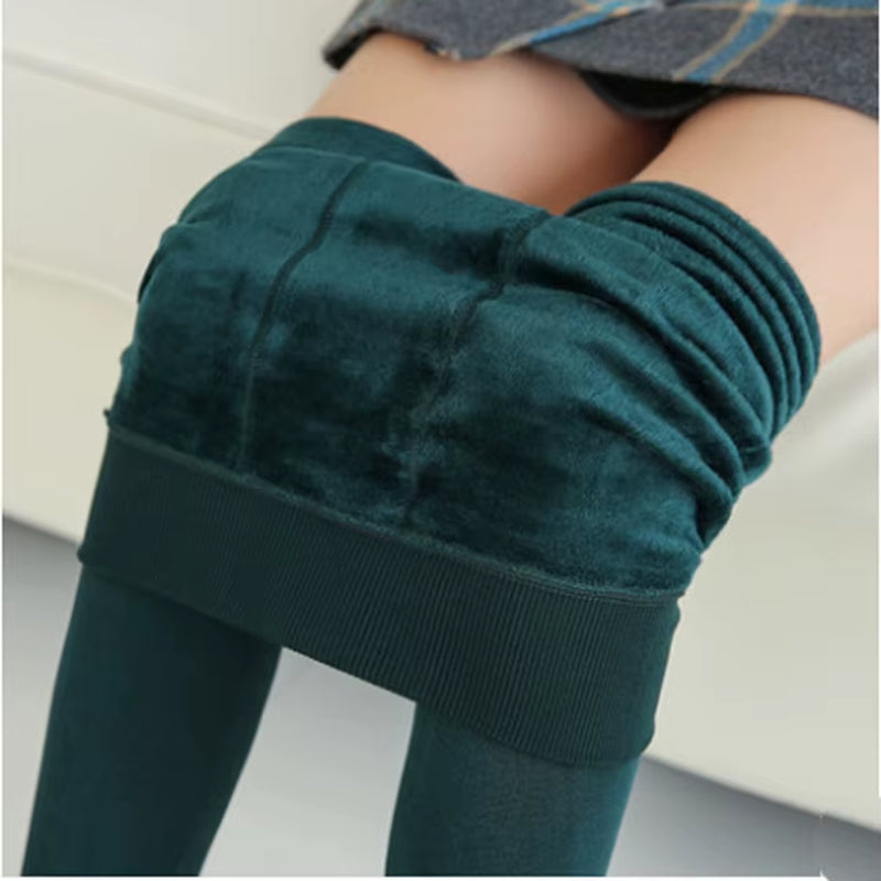 Women Winter Thermal Warm Thick Pantyhose Fluff Lined Stretch Slim Leggings Pants