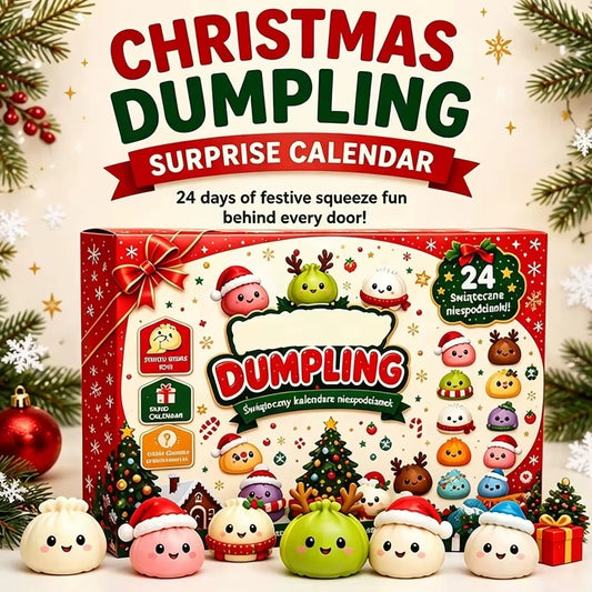 Christmas Squishies Advent Calendar 2026 24 Days Countdown Dumpling Squishy Toys Slow Rising Squeeze Fidget Sensory Decor Gift