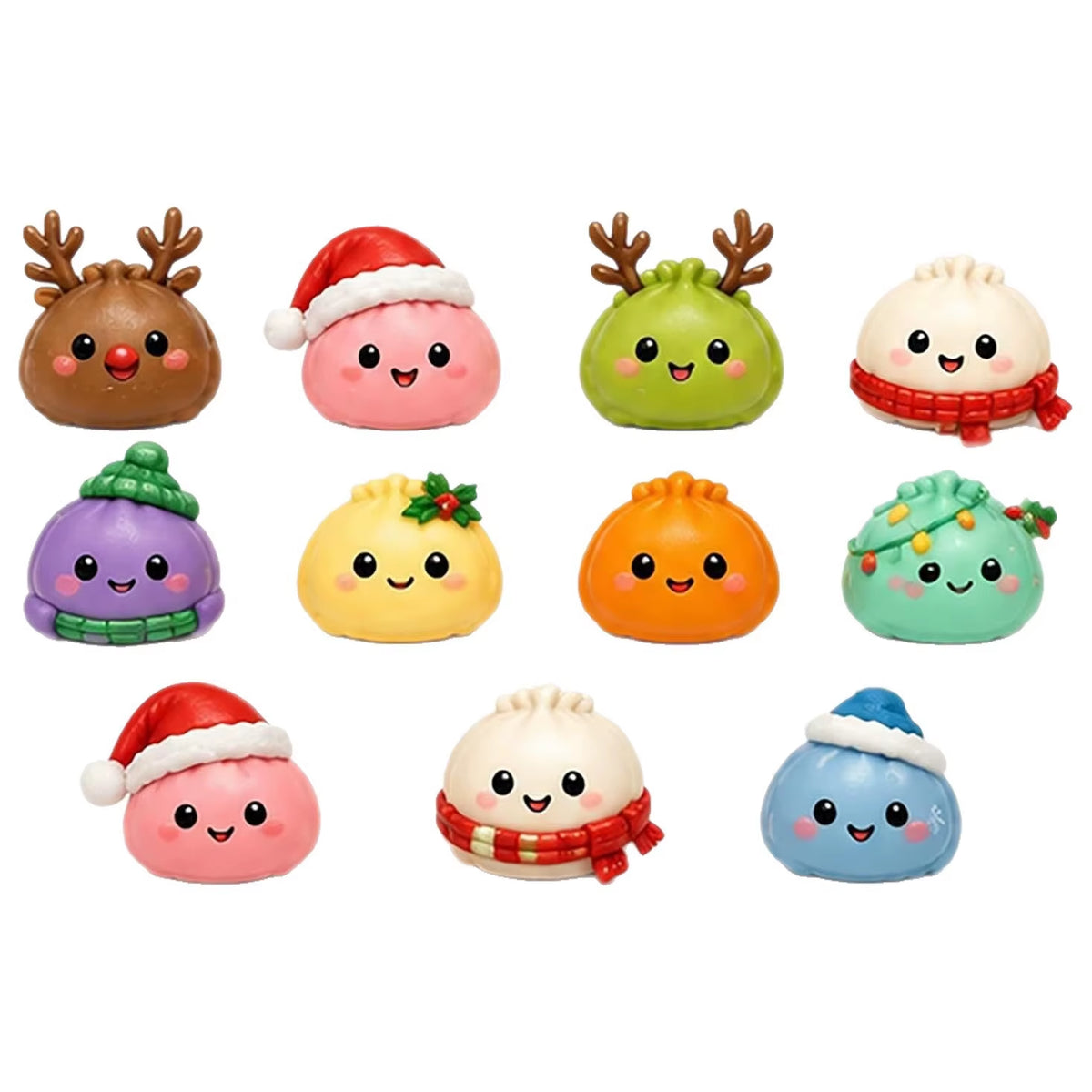 Christmas Squishies Advent Calendar 2026 24 Days Countdown Dumpling Squishy Toys Slow Rising Squeeze Fidget Sensory Decor Gift