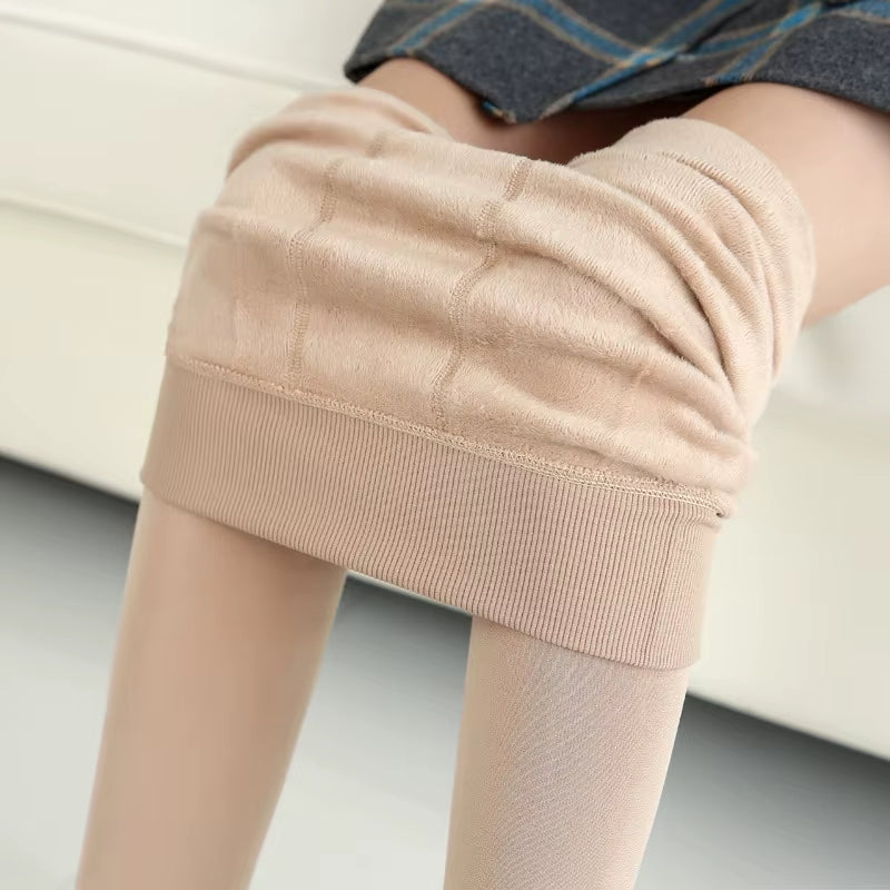 Women Winter Thermal Warm Thick Pantyhose Fluff Lined Stretch Slim Leggings Pants