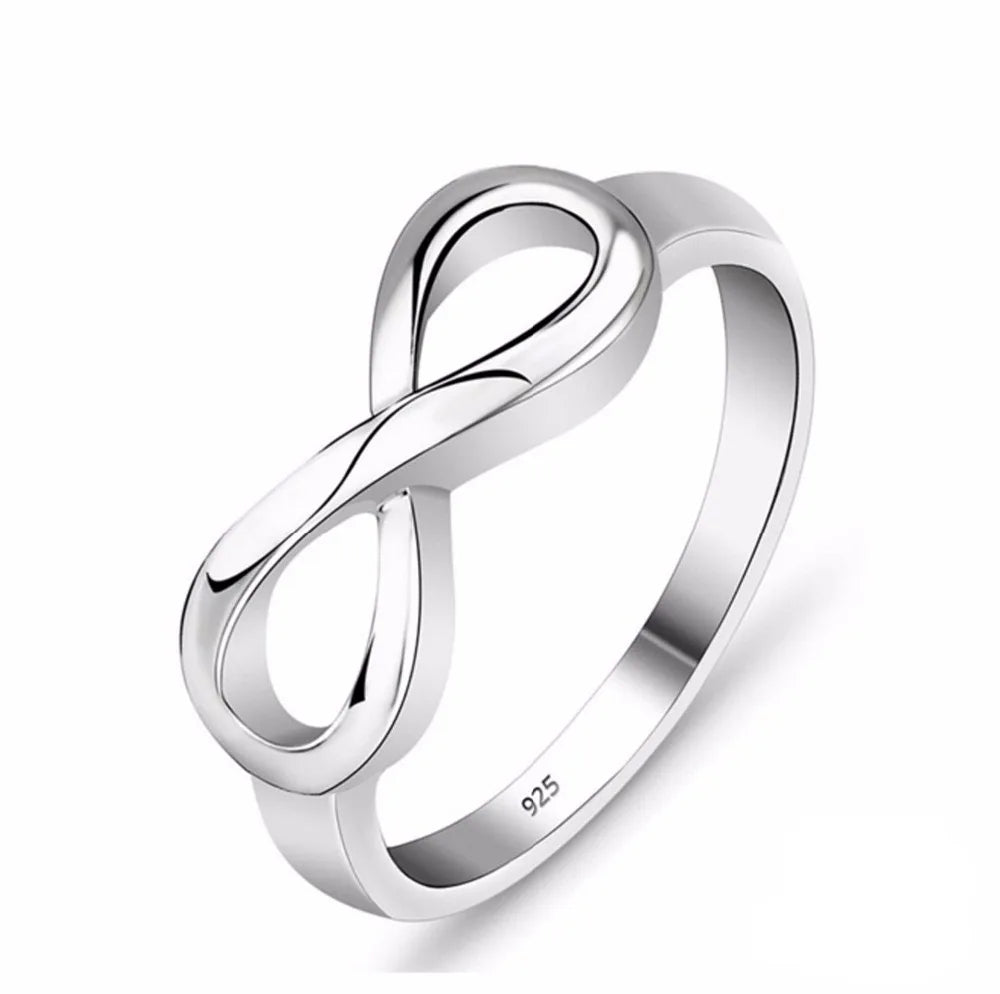 Infinity ring, gold or silver tone