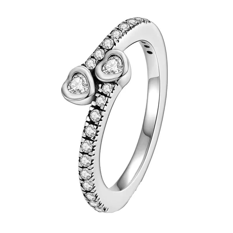 Stackable ring, Double Heart model