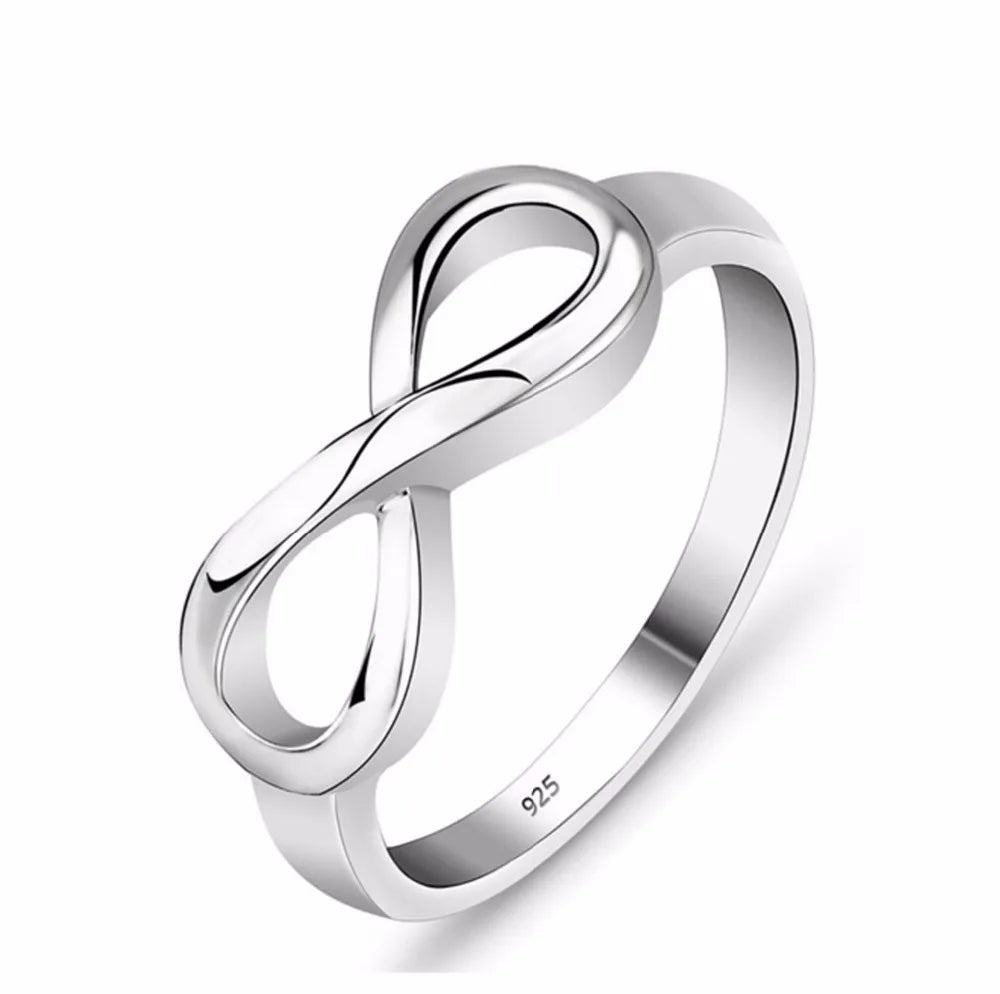 Infinity ring, gold or silver tone